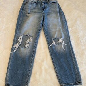 KanCan Light Blue Distressed Straight Leg Jeans | Size 7